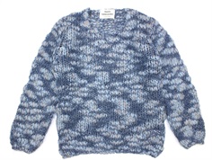 Mads Nørgaard knit Kaxina dusty blue glitter